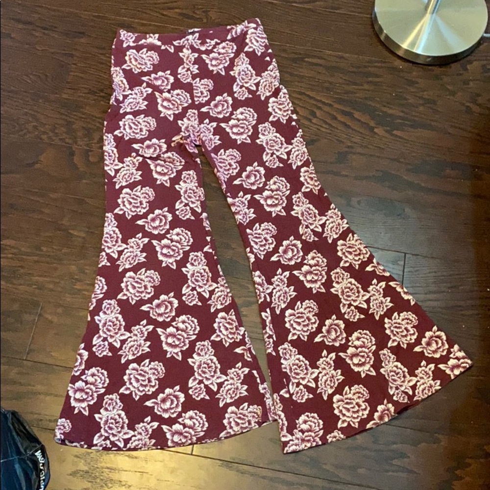 Forever 21 floral wide leg pants